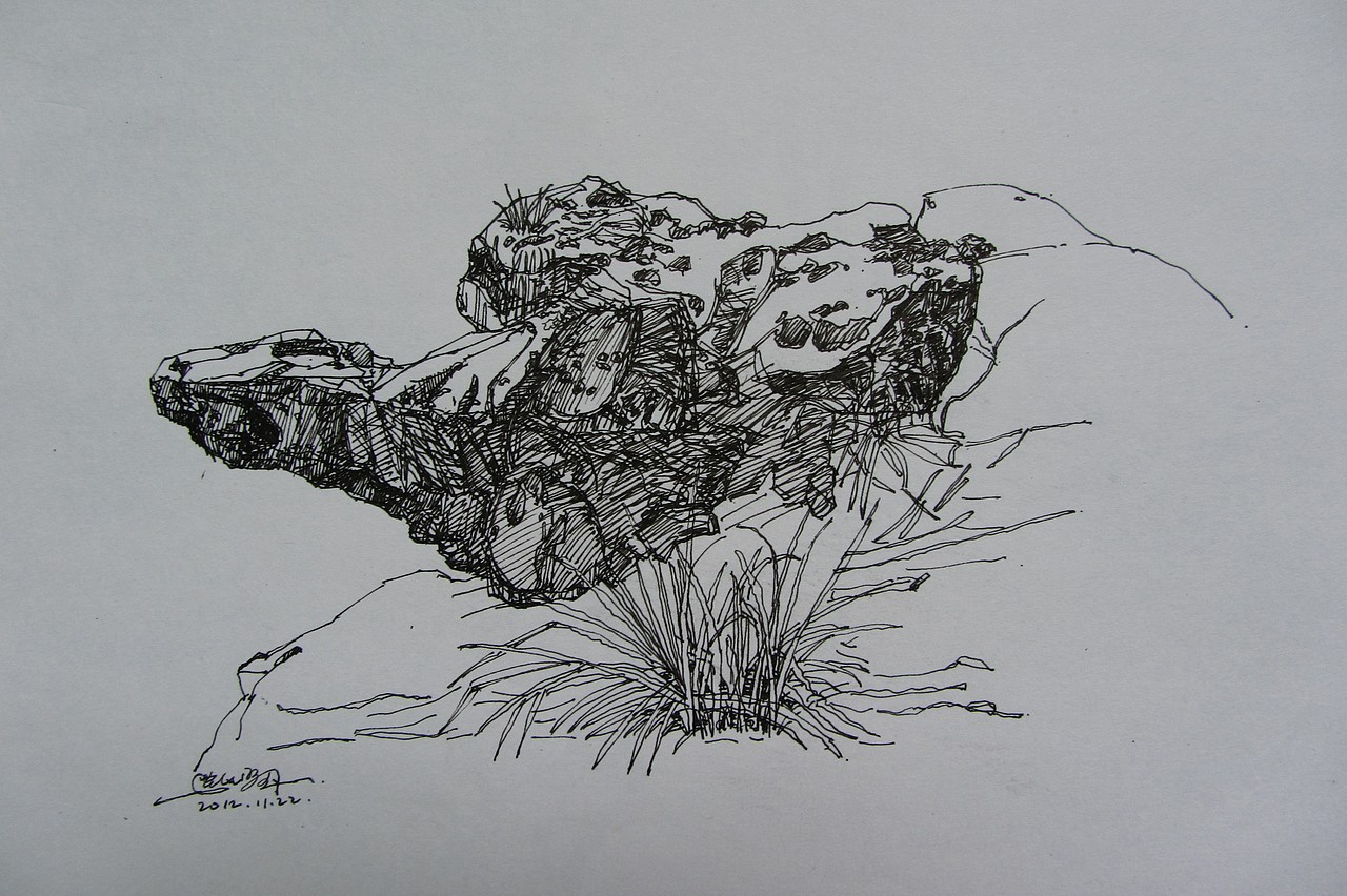 建筑风景手绘