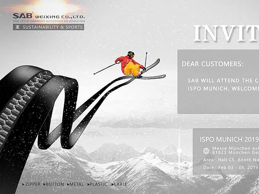SAB  ISPO MUNICH. WELCOME TO VISIT OUR BOOTH!