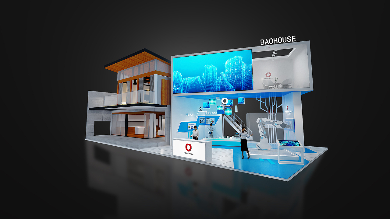 宝业进博会展台（图ZMjUwMDE5NTAw） - 展陈设计 - 站酷设计师红鳄鱼鱼原创素材 - 站酷ZCOOL