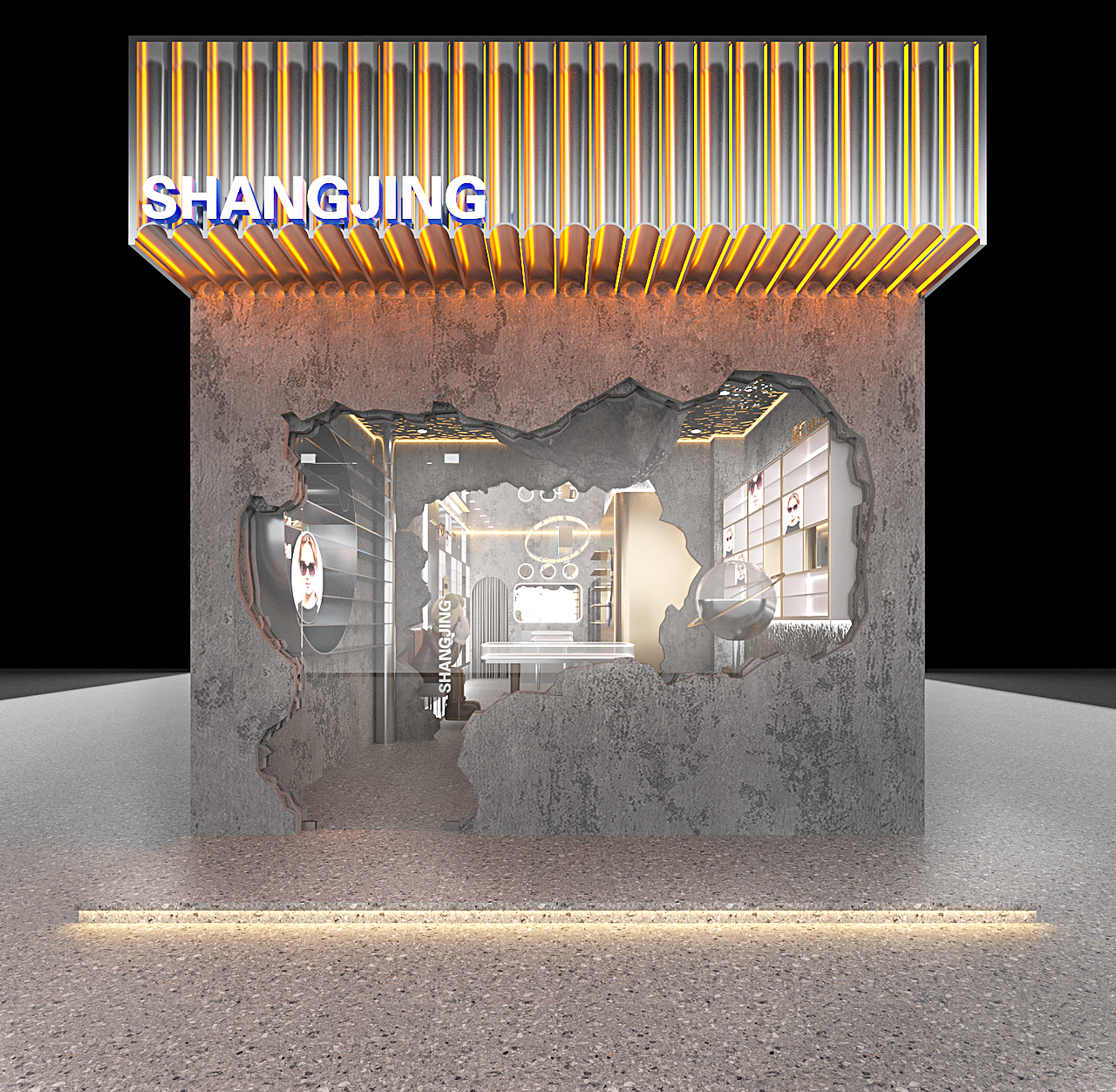 叙利亚风眼镜店，打造网红打卡地（图ZMjg3NzkyOTAw） - 商业空间设计 - 站酷设计师设计师Xinxin原创素材 - 站酷ZCOOL