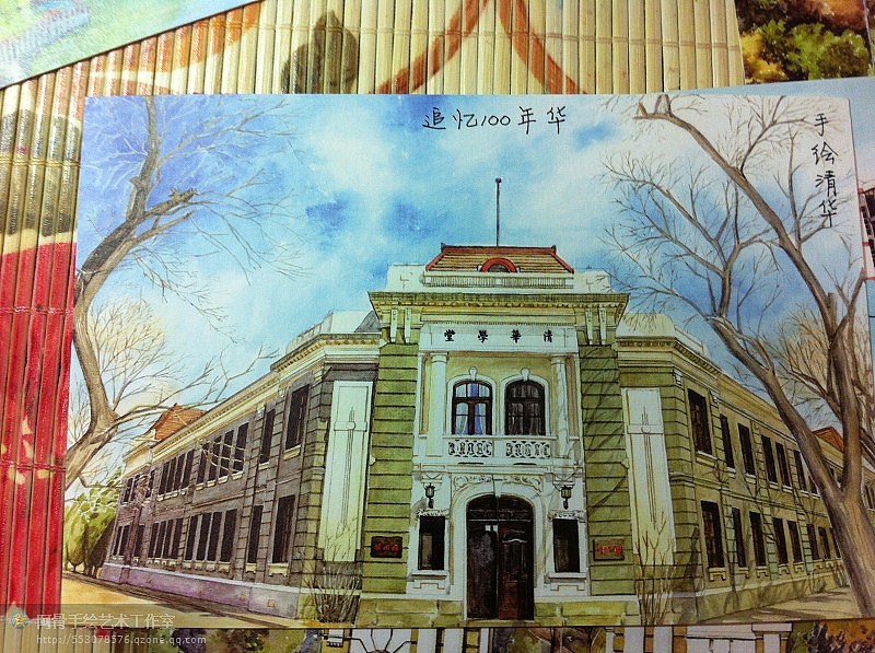 手绘高校系列——《清华大学》（图ZMTAxMzE5MjA=） - 商业插画 - 站酷设计师阿骨AOKI原创素材 - 站酷ZCOOL