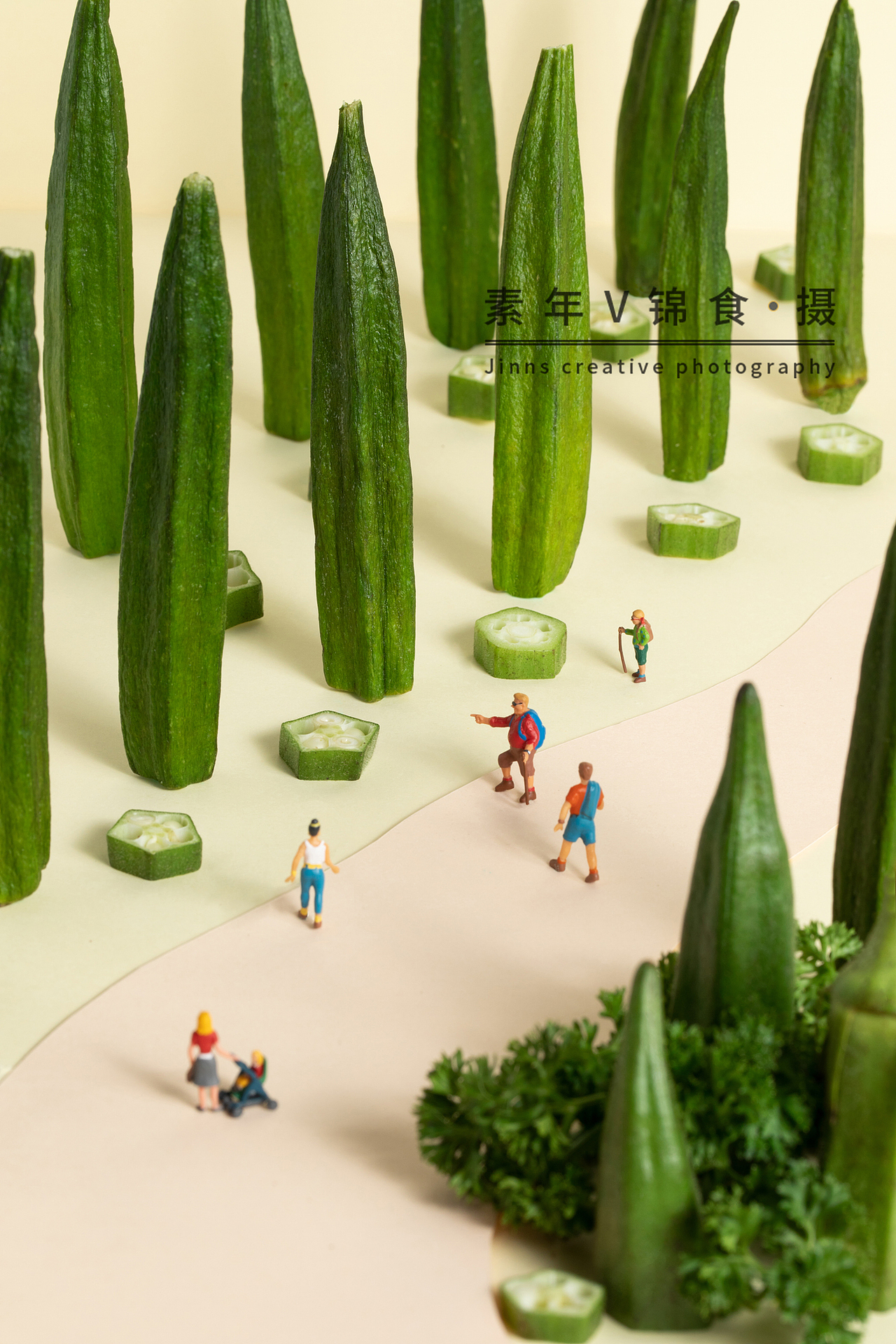 美味蔬菜脆-微缩悬浮摄影