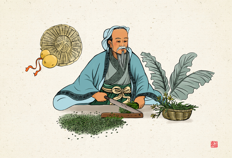 几种版本的《采药图》