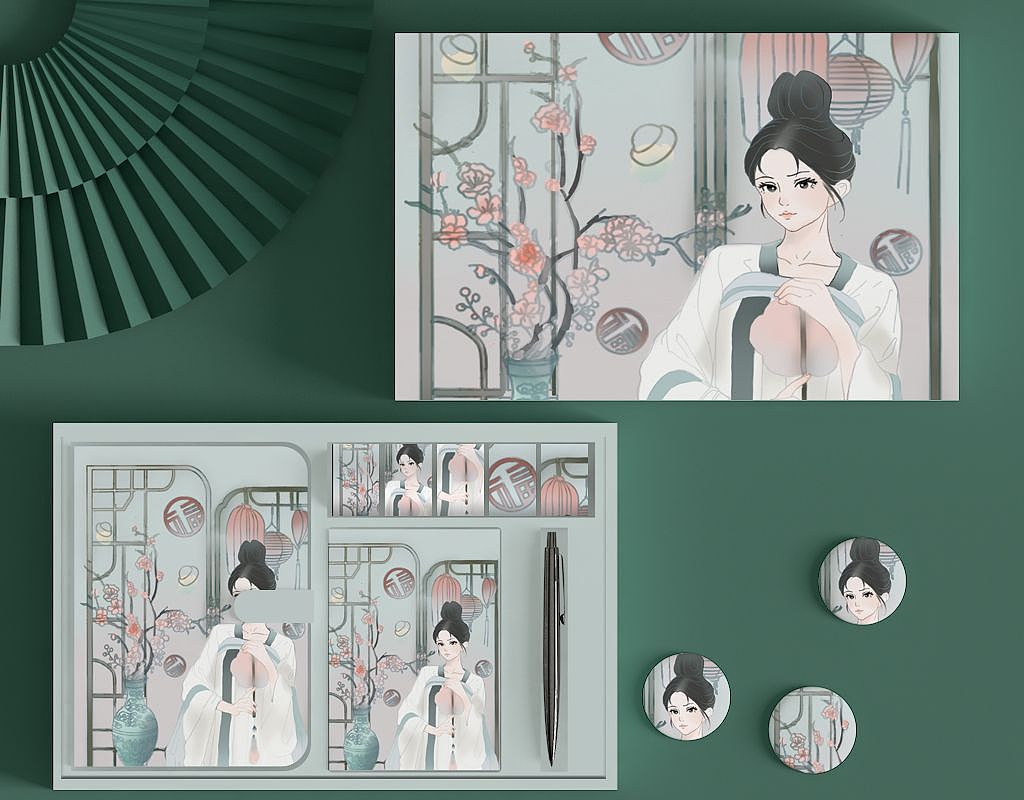 唐韵风华手帐本文创产品（图ZMzU3ODYwODMy） - 创作习作 - 站酷设计师诡计多端的林原创素材 - 站酷ZCOOL