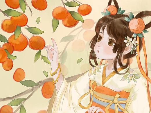 春天里的桃花迎春花和小年橘