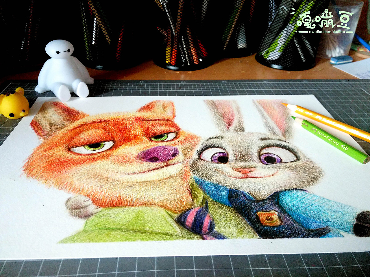 疯狂动物城~彩铅速涂