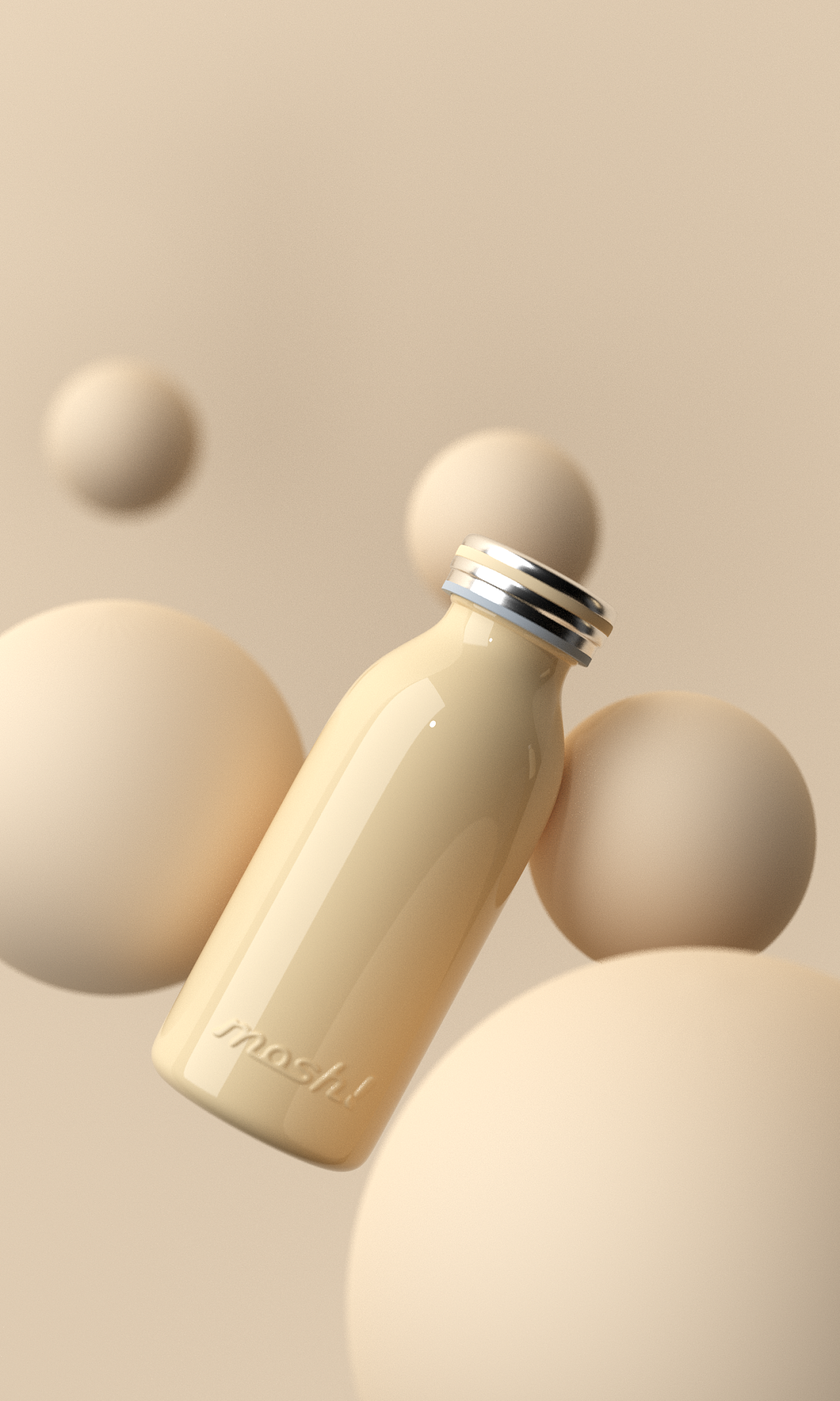 mosh拿铁牛奶杯子渲染