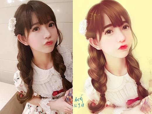 转手绘美少女