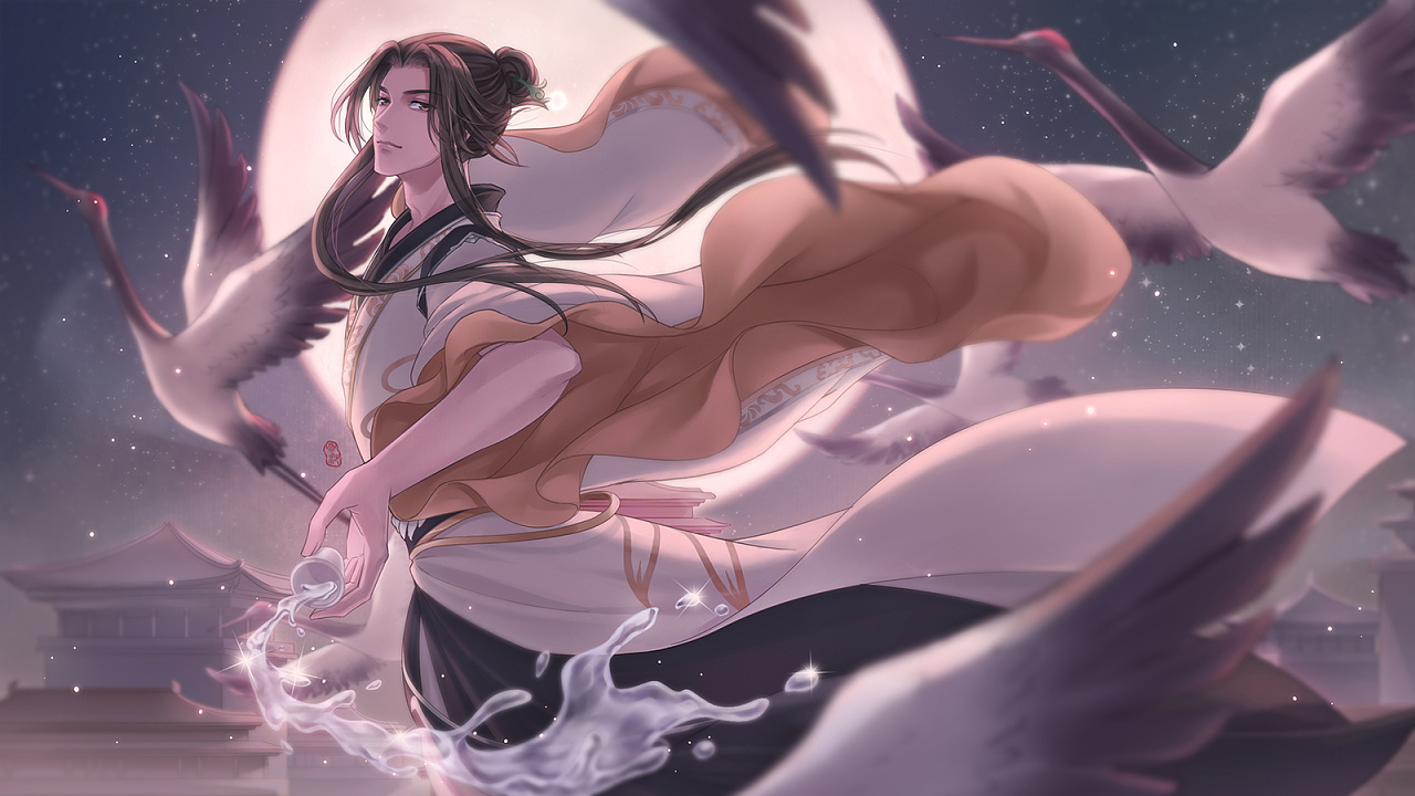 1 0 南京  |  插画师 "我欲乘风归去,又恐琼楼玉宇",是《墨魂》苏轼的