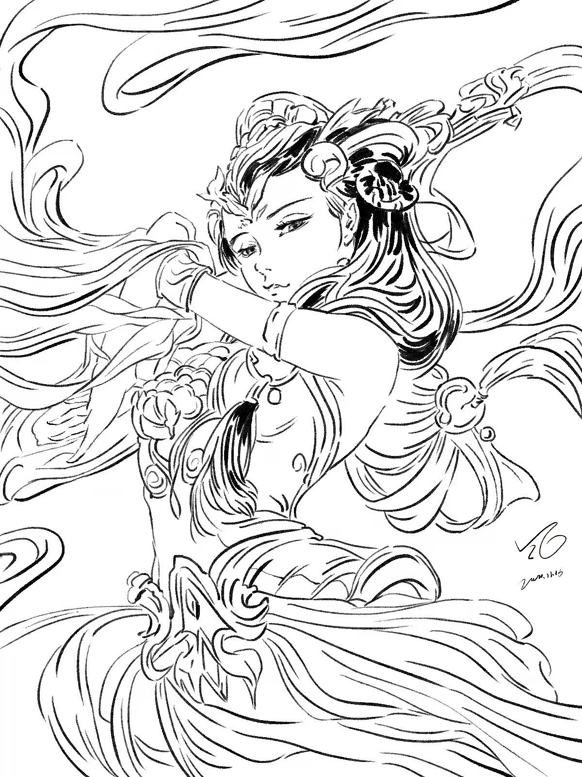 研究速写线稿的画法