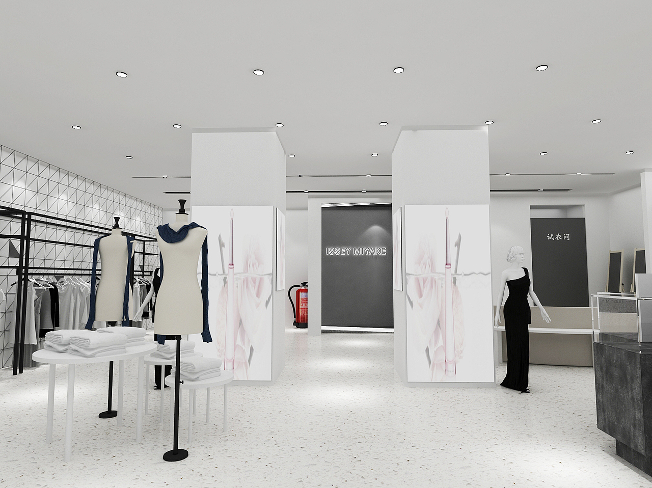 三宅一生服装店设计 工装设计 效果图设计 3d设计（图ZMjA5NTE1MzA0） - 建筑/空间 - 站酷设计师pepper1110原创素材 - 站酷ZCOOL