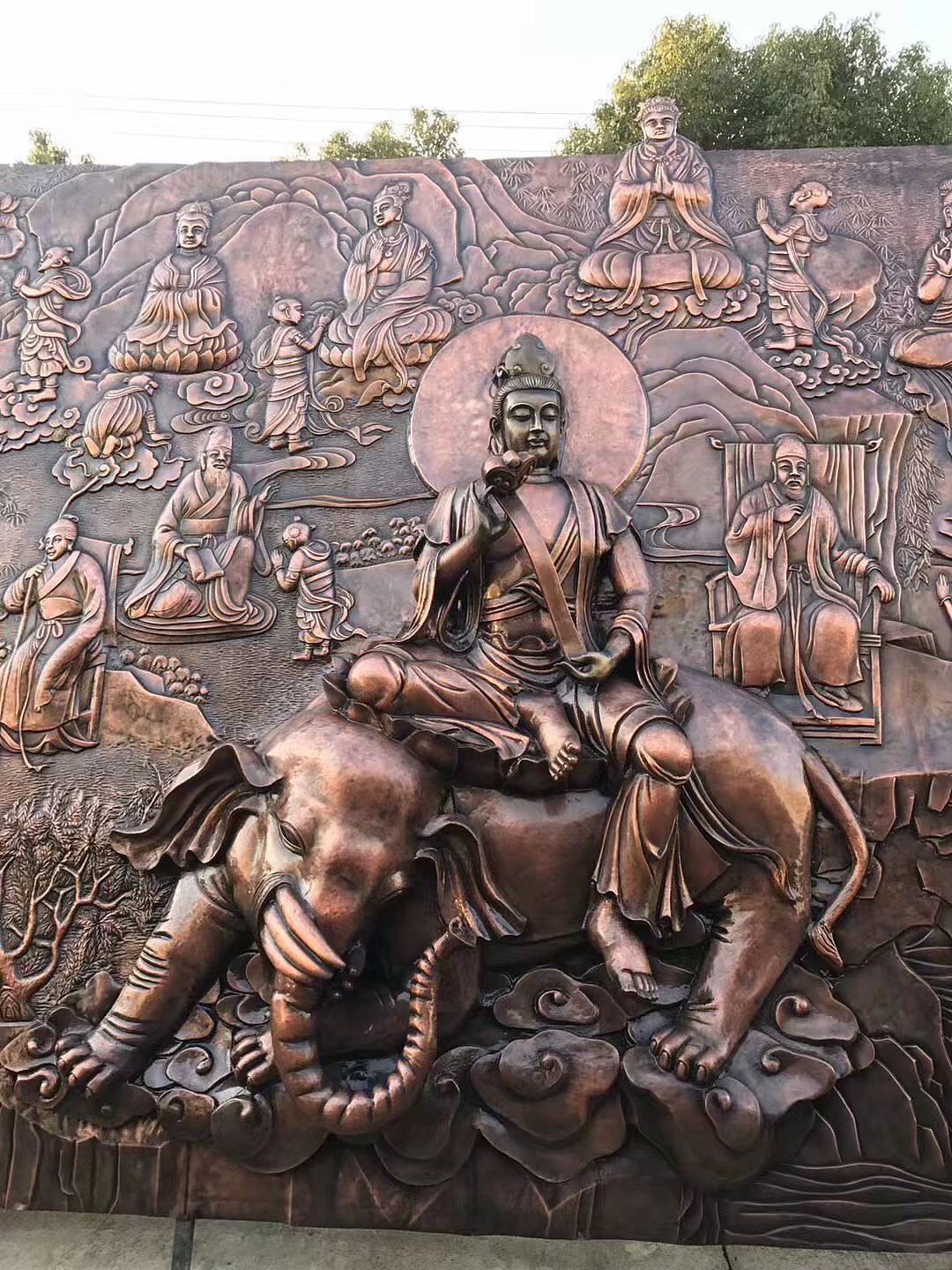 九江大型图案铜浮雕 定制紫铜锻造释迦牟尼佛