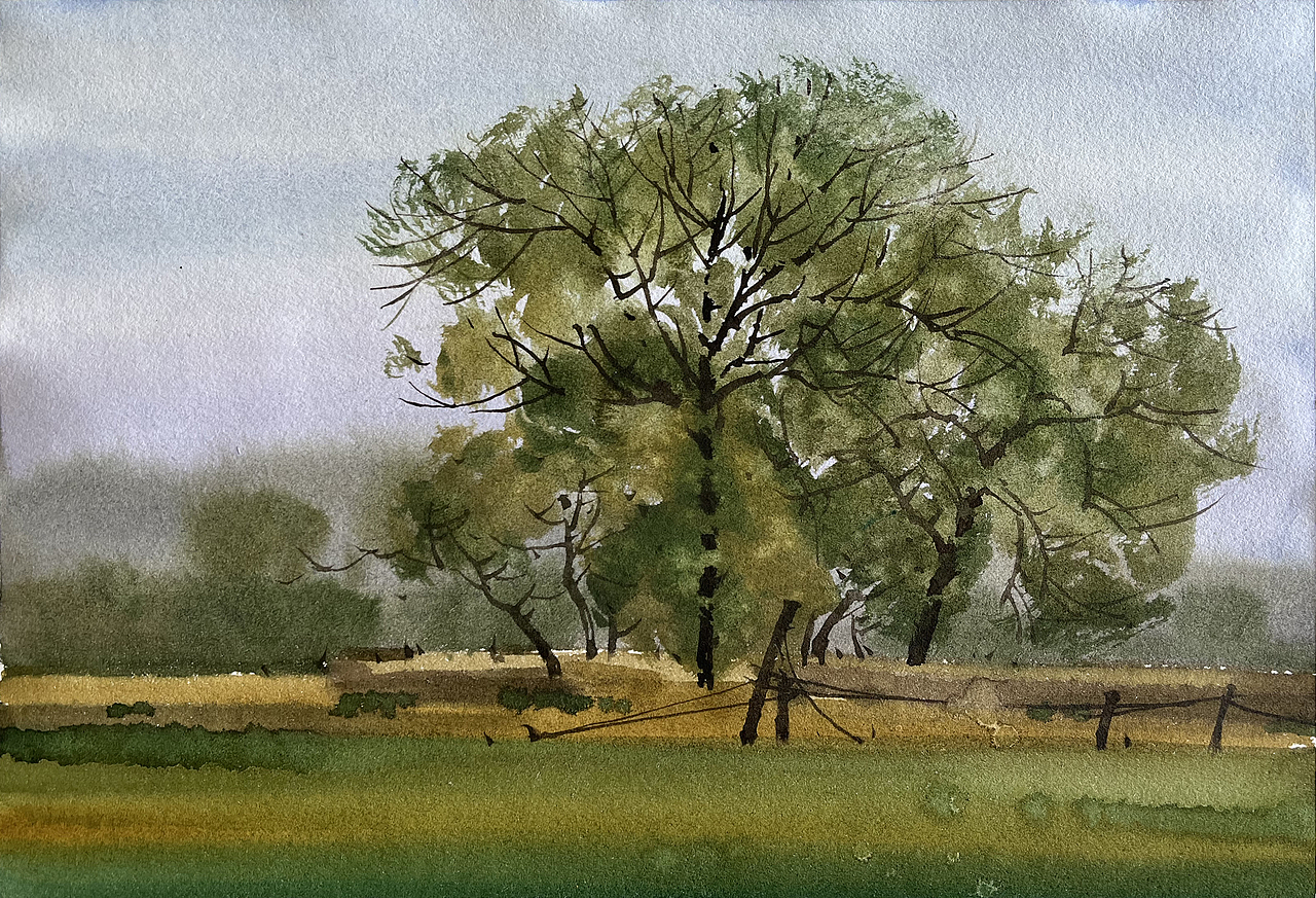 水彩风景——一个小本本的故事(国庆假期里的风景)