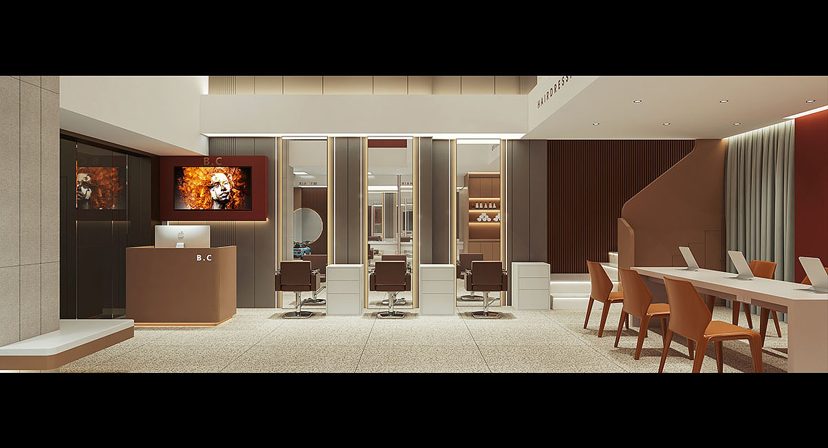 B&C美发沙龙-理发店空间设计