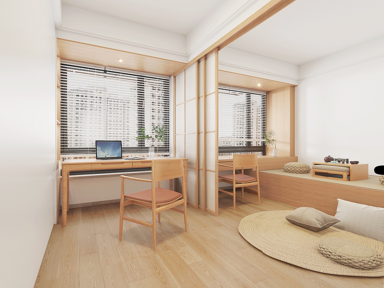 深圳如愿全案设计:110㎡日式简约,贴近大自然的设计