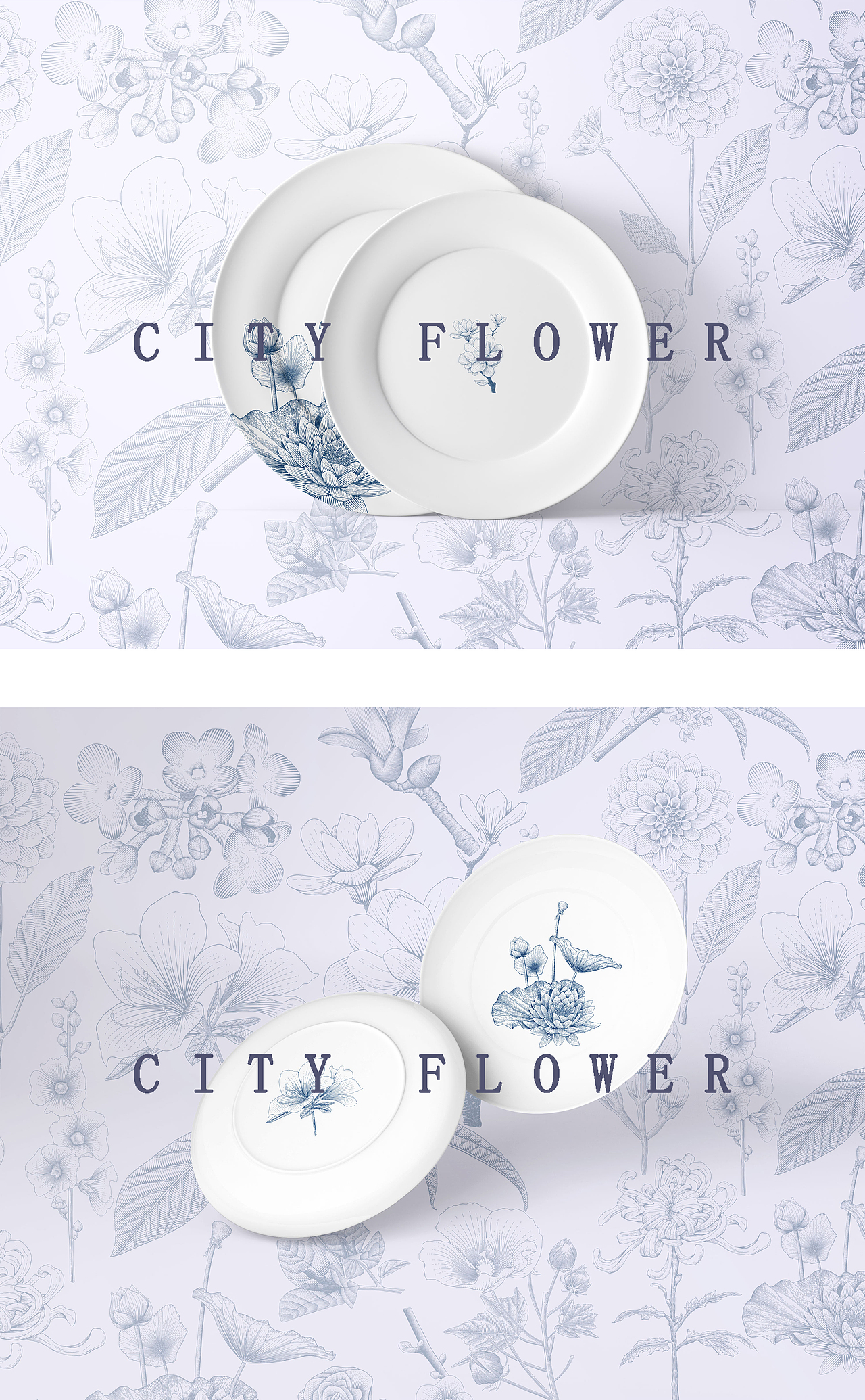 原创插画|版画|包装设计|city flowers|花朵