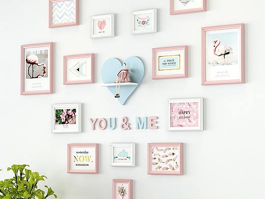 14框爱心照片墙