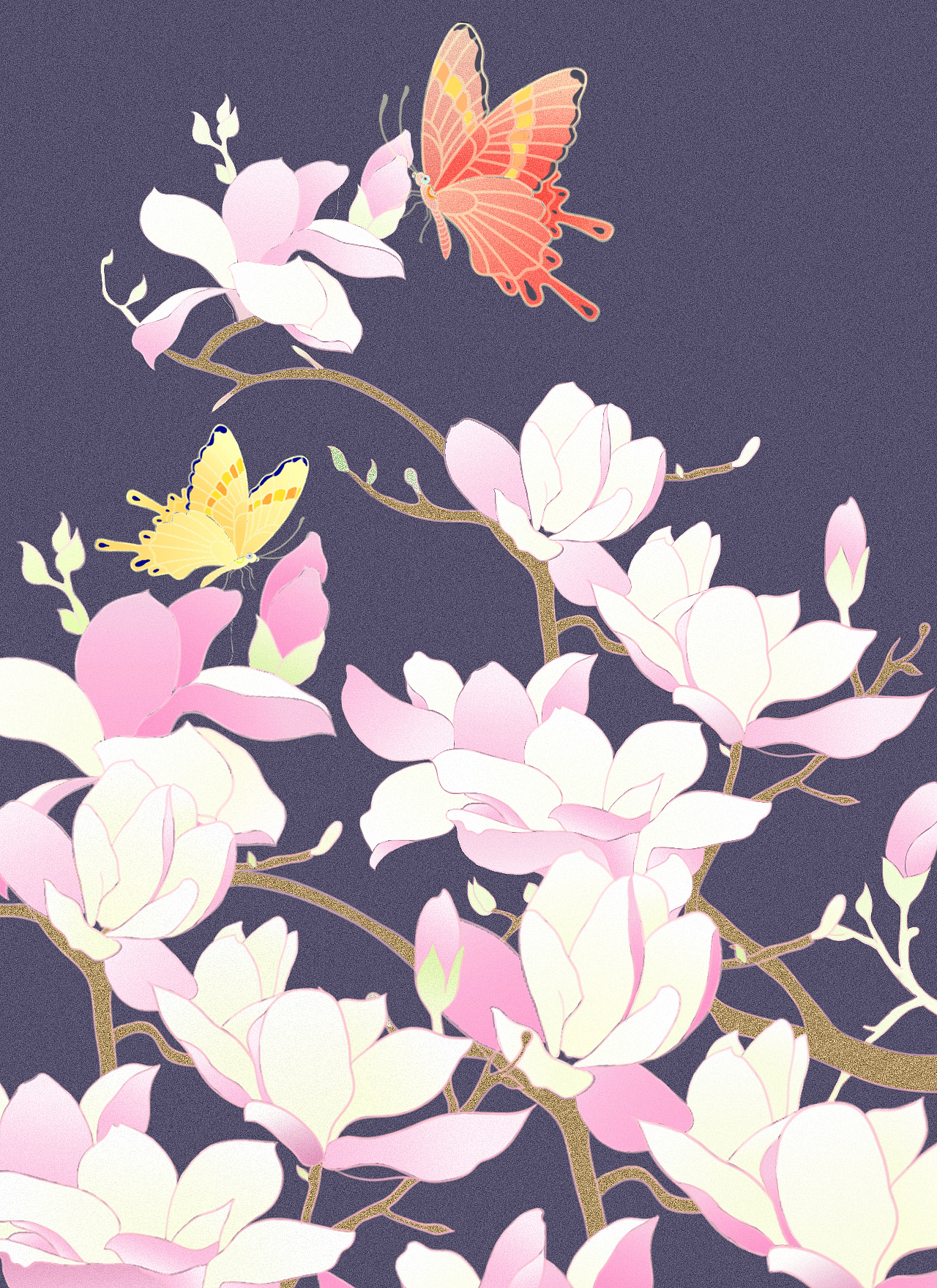蝶恋花（图ZMjkyOTQyNDI4） - 艺术插画 - 站酷设计师婷子酱原创素材 - 站酷ZCOOL