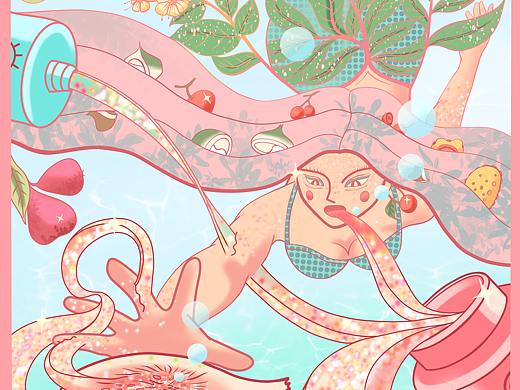 美人肌（个人主页-ZNTkxMjUwMjA=） - 海报 - 站酷设计师CloverZR原创素材 - 站酷ZCOOL