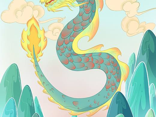 龍年限定，國風插畫（個人主頁-ZNjc5NTI5ODA=） - 商業(yè)插畫 - 站酷設計師插畫師秋秋原創(chuàng)素材 - 站酷ZCOOL