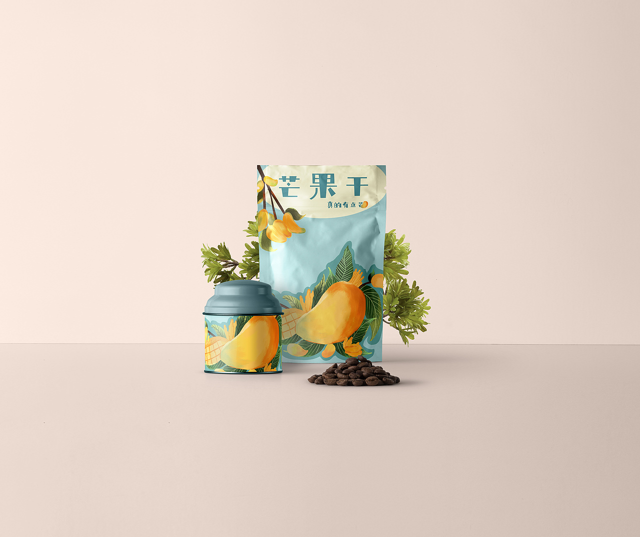 芒果干插画包装