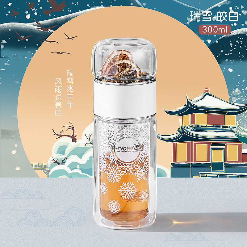 国潮风泡茶师双层玻璃杯（图ZMjc0MTU4MzA0） - 电商 - 站酷设计师jh_min原创素材 - 站酷ZCOOL