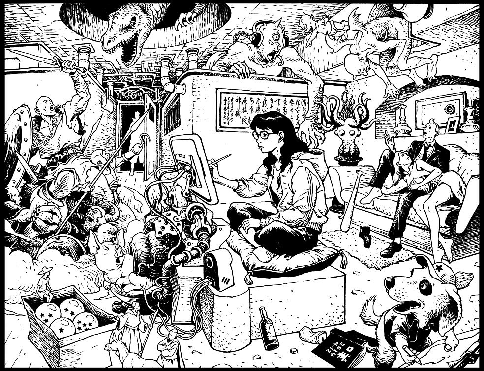 想象空间（图ZMzI0NTY1NDg=） - 商业插画 - 站酷设计师杨咩原创素材 - 站酷ZCOOL