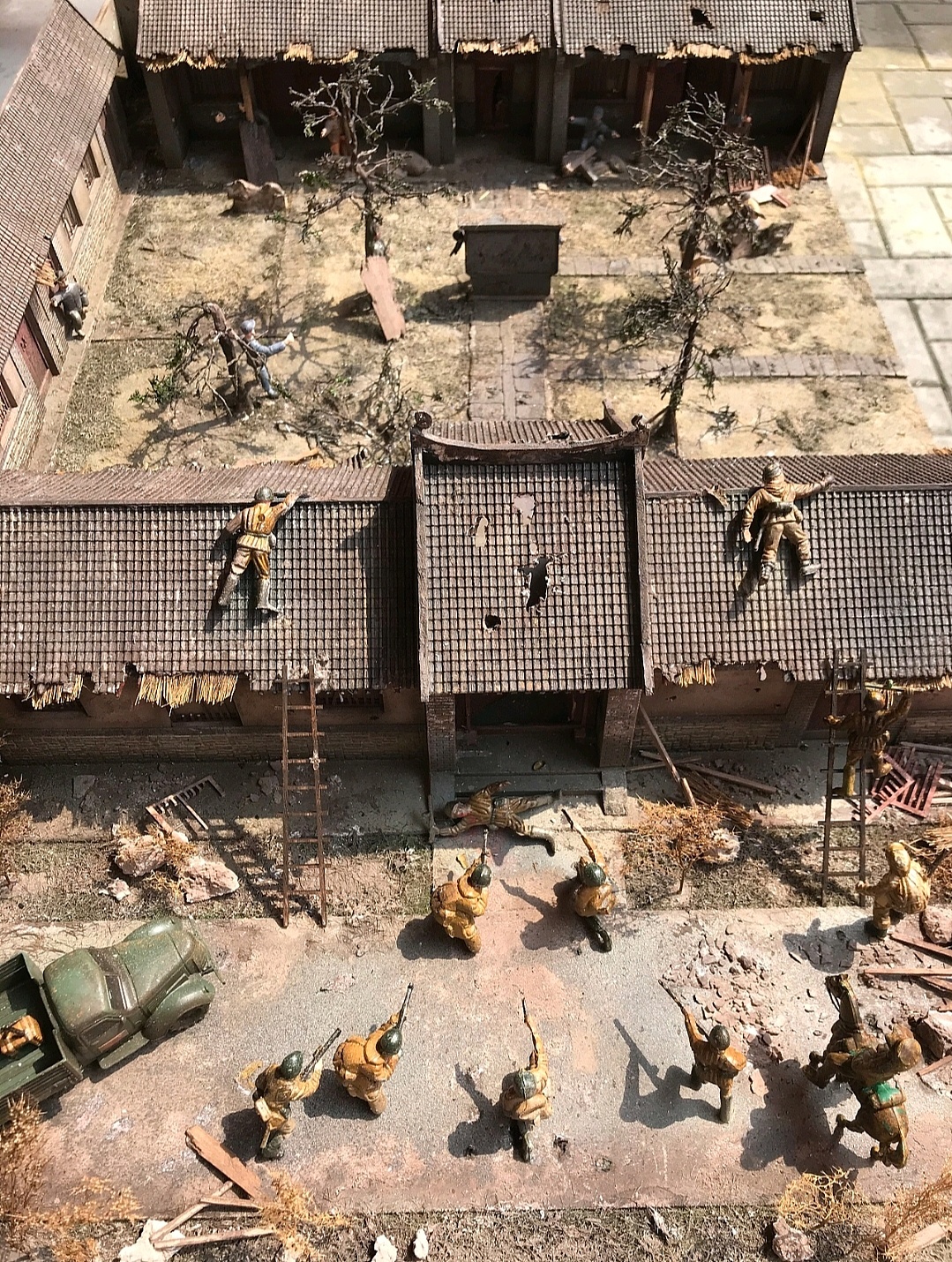 1938日军围攻雷神庙微缩模型场景复原完整图鉴