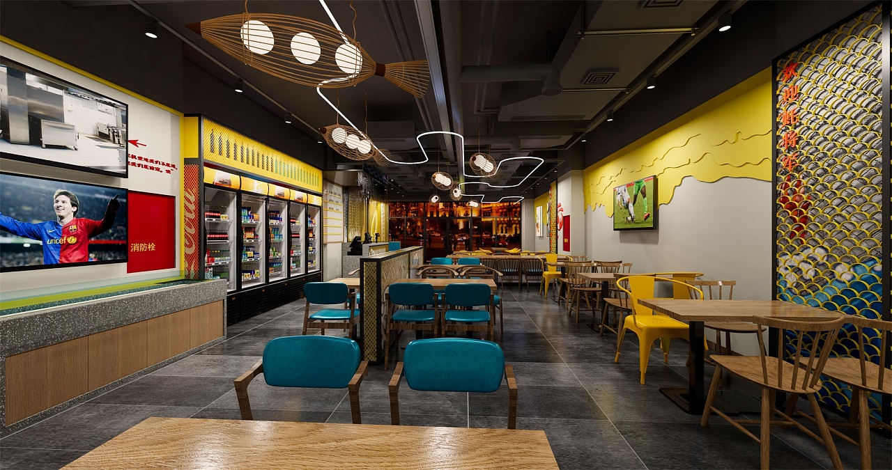 小海鲜烧烤店装修--长沙蚝将军小海鲜连锁|空间|家装设计|东联商业