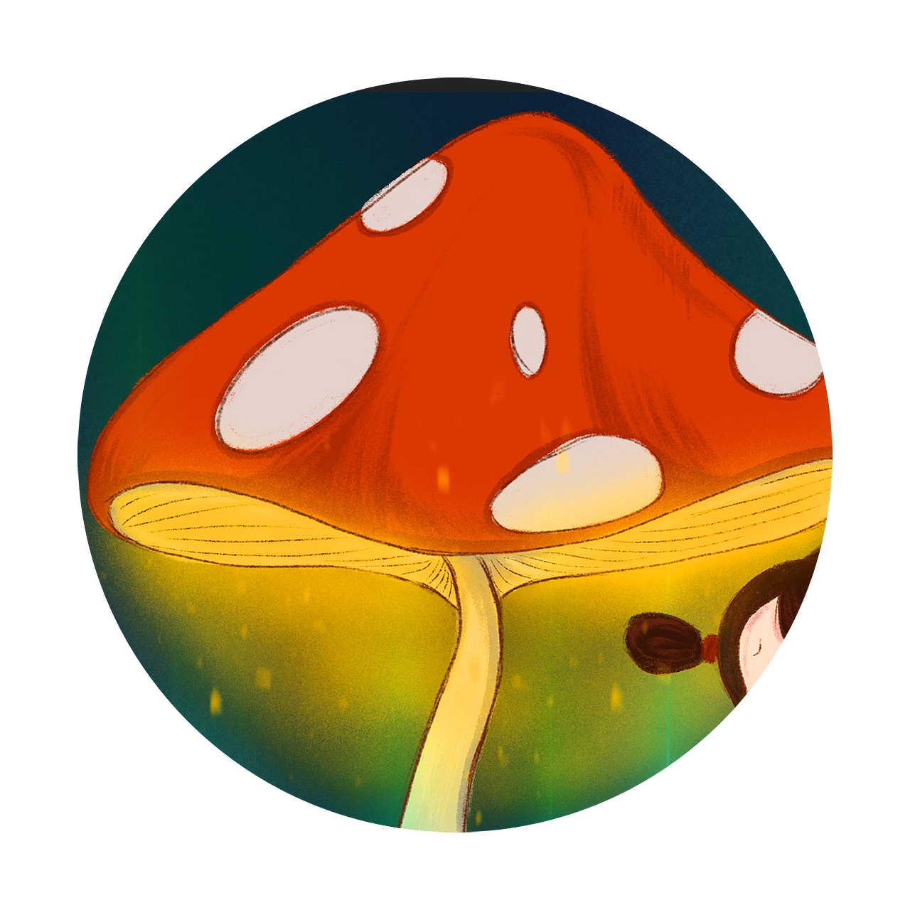 采姑娘的小蘑菇（图ZMTk5OTc1NzQ4） - 儿童插画 - 站酷设计师MIL王小白原创素材 - 站酷ZCOOL