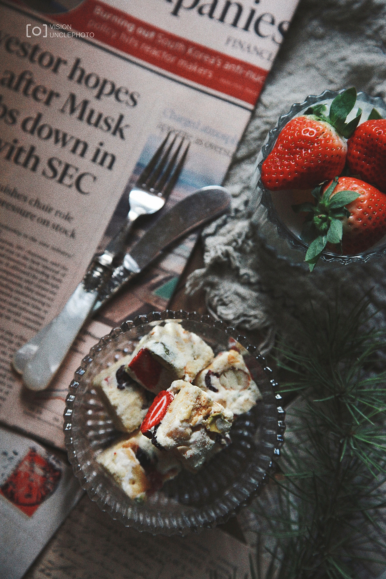 rachel 寄来的牛轧糖~下午茶摆拍