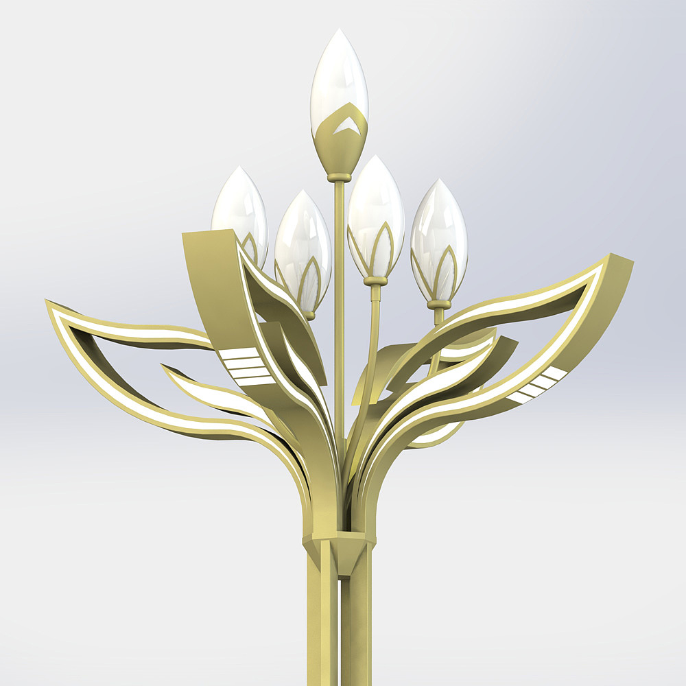 黄金叶景观路灯创意设计