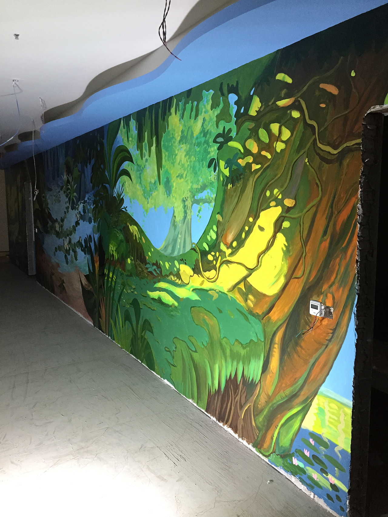 【常州市衡山路澳游宝贝亲子游泳馆森系壁画】