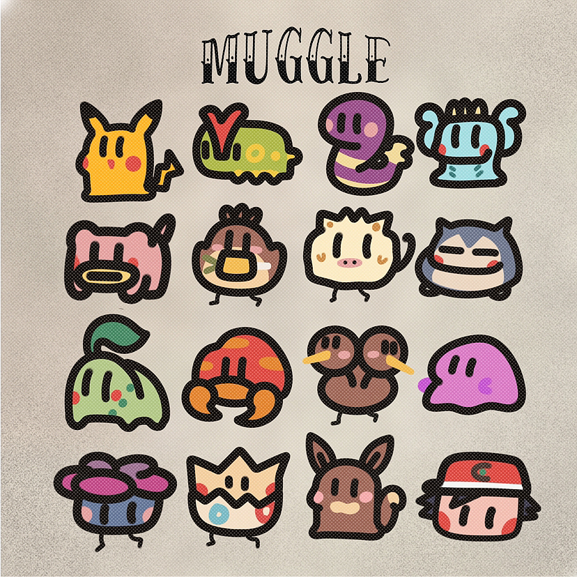 mini宝可梦（图ZMzQzNjcxNTQ0） - 商业插画 - 站酷设计师纹身老爹原创素材 - 站酷ZCOOL