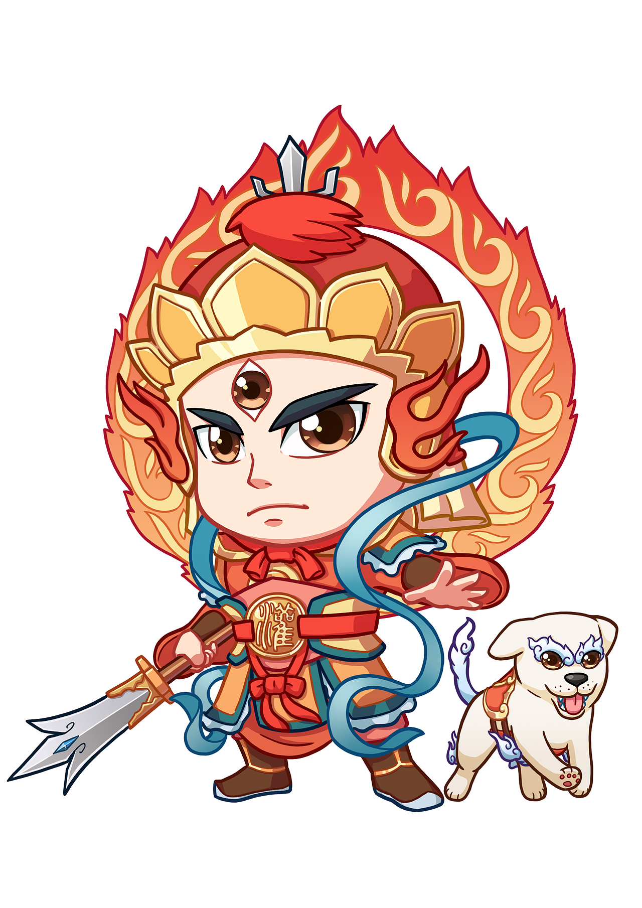 二郎神城市吉祥物设计_悠悠漫心-站酷zcool