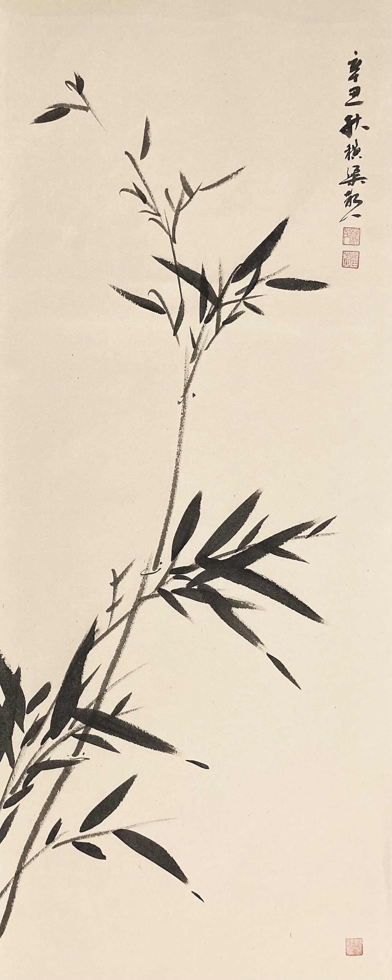 梅花道人,墨竹图,当代文人画,文人画,研学
