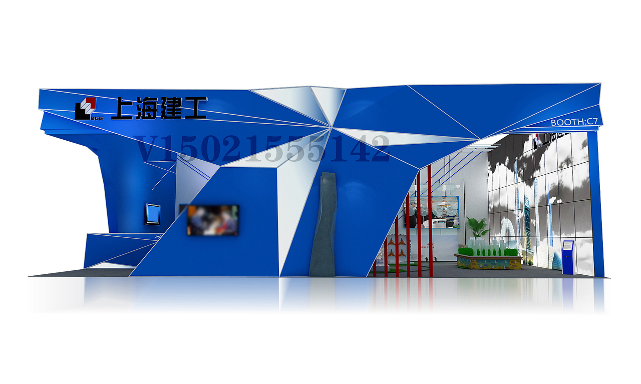 上海智能城市展丨建工技能大赛展台搭建（图ZMTYxMzQ3ODM2） - 展陈设计 - 站酷设计师展台设计原创素材 - 站酷ZCOOL