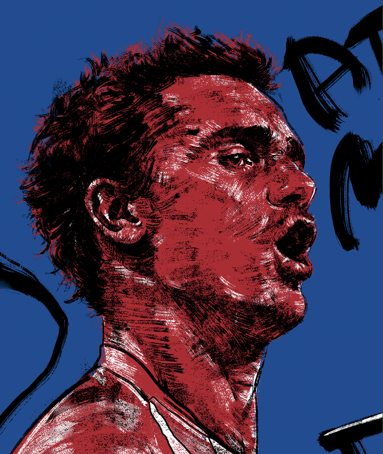 足球明星插画习作-格列兹曼,萨拉赫