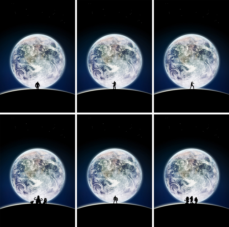 微信地球 四个人图片