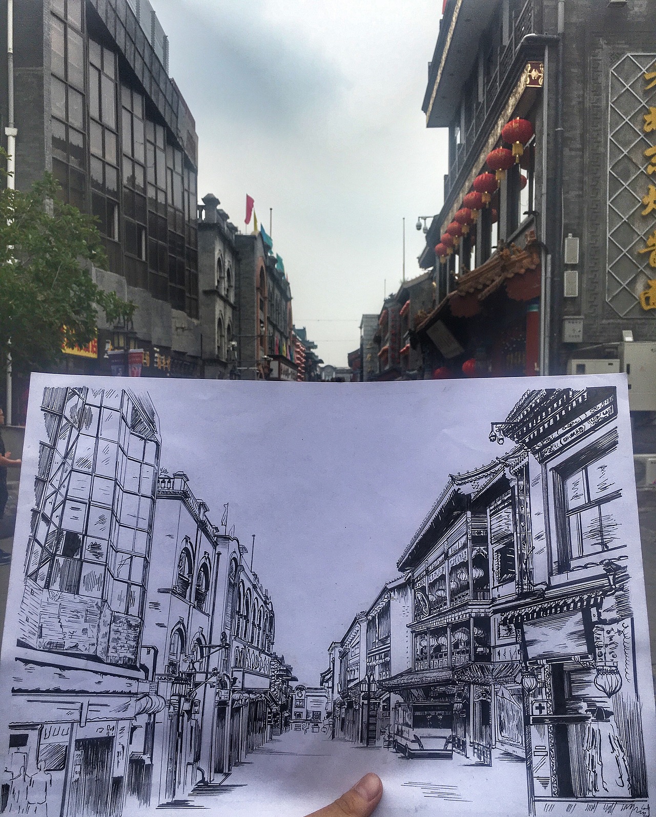 水墨宏村&前门大街|纯艺术|绘画|林北minguk_原创作品-站酷zcool