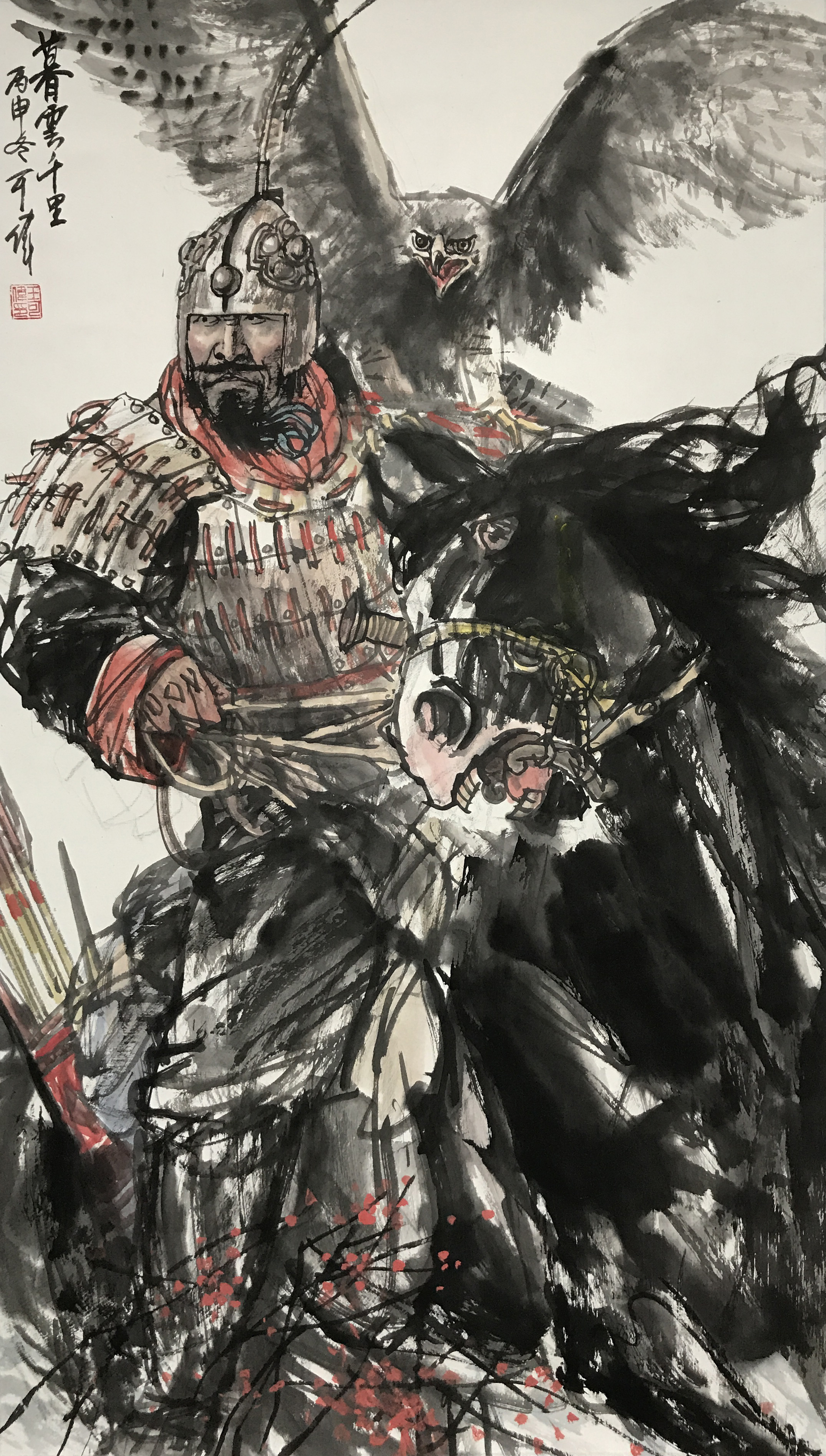 国画作品《暮云千里》|纯艺术|国画|王可伟 - 原创作品 - 站酷 (zcool