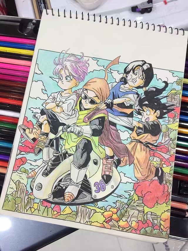 临摹鸟山明【七龙珠】封面插画|动漫|其他动漫|小柯手绘工作室_原创