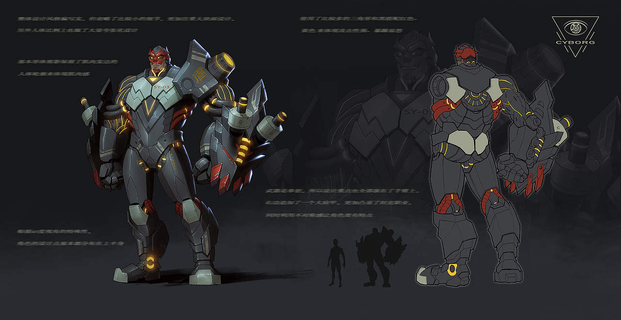 赛博朋克改造人战士（图ZMjQ1NzA4MjY4） - 游戏原画 - 站酷设计师墨天筝原创素材 - 站酷ZCOOL