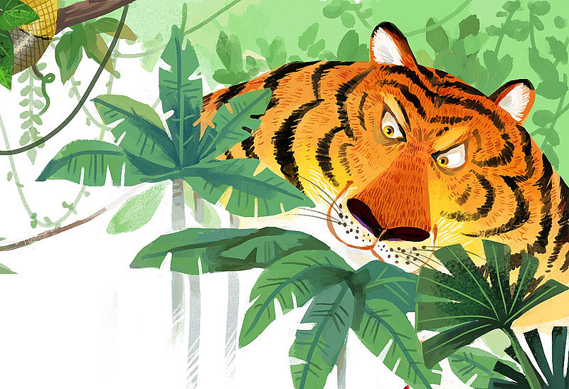 和果麦合作的《丛林之书》封面|插画|商业插画|ameilili_原创作品