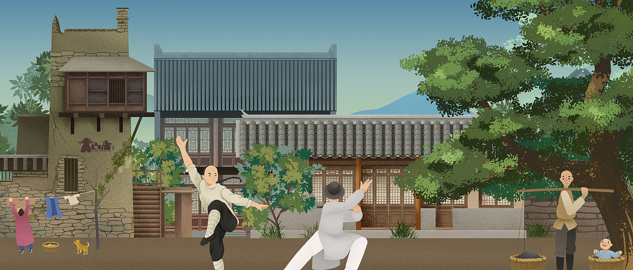 建业·华谊兄弟电影小镇主题曲设定（图ZMjI1MDc4Njg0） - 商业插画 - 站酷设计师涂意原创素材 - 站酷ZCOOL