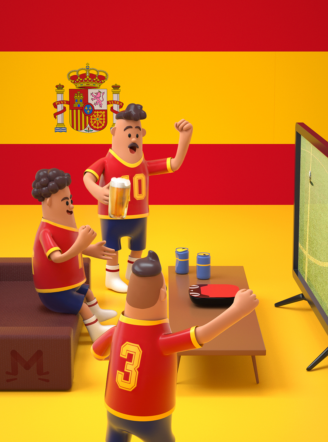 我家客厅是主场～（图ZMTE5Njc1MTQw） - 商业插画 - 站酷设计师二姑不让我乱起名原创素材 - 站酷ZCOOL