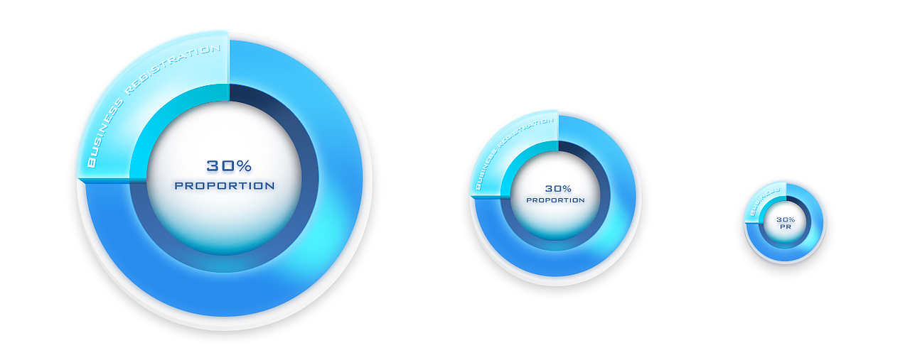 数据分布比例图标