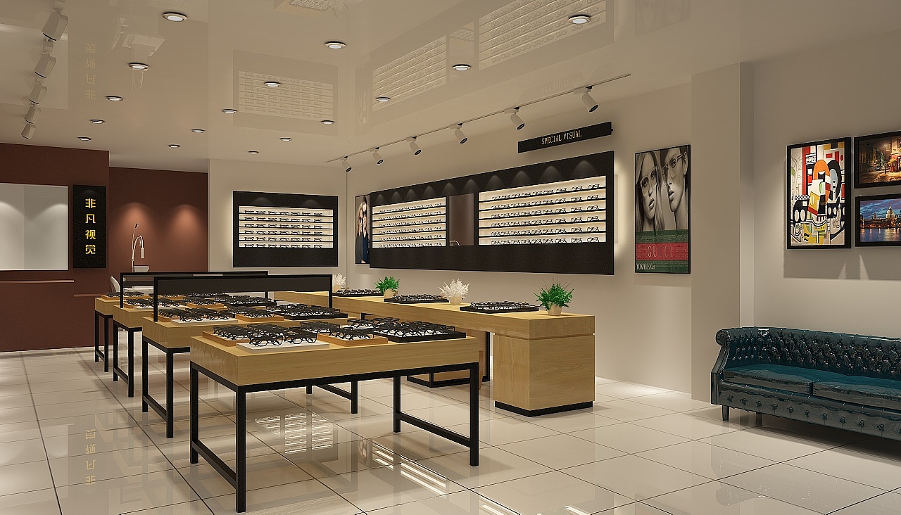 眼镜店陈列布局要齐全