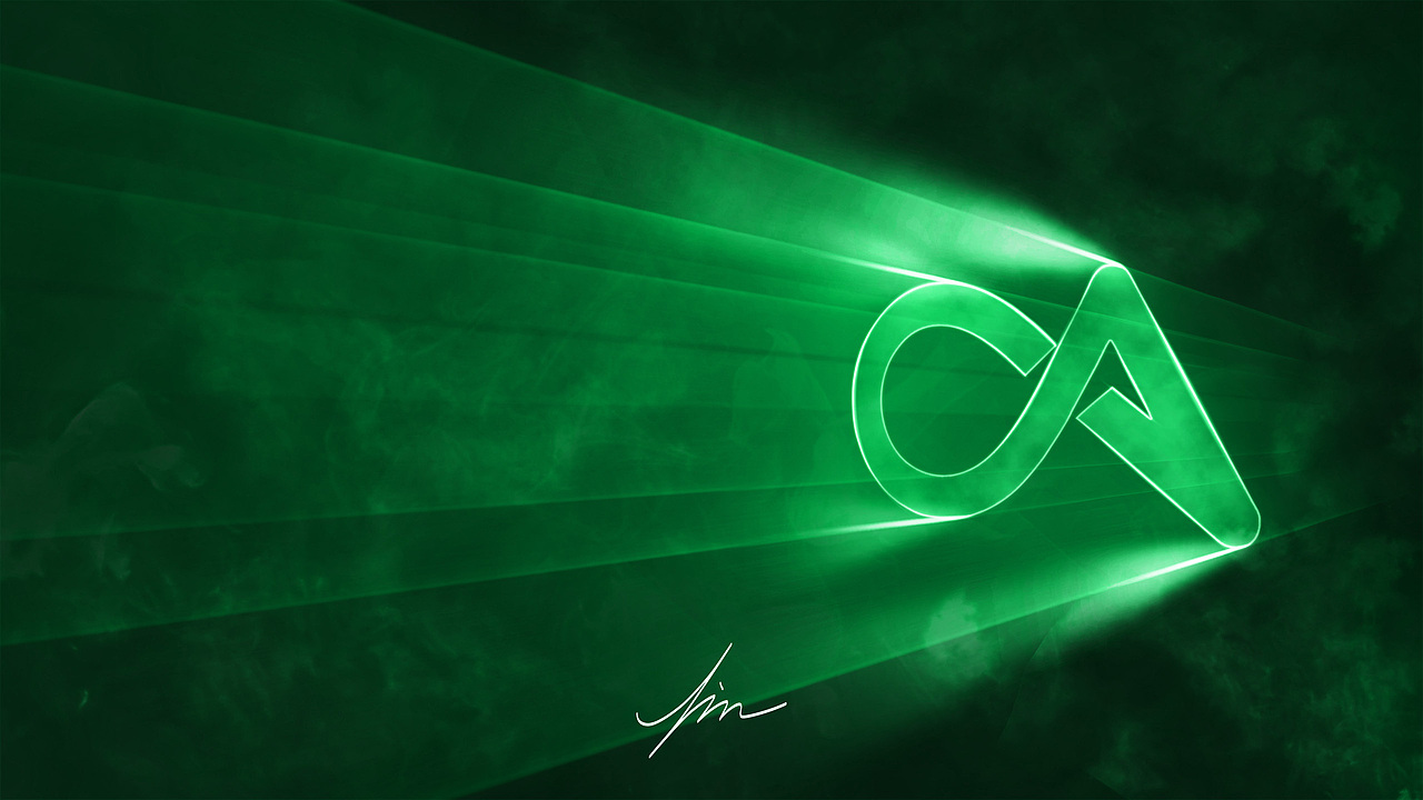 酷安logo仿win10 hero 风格壁纸