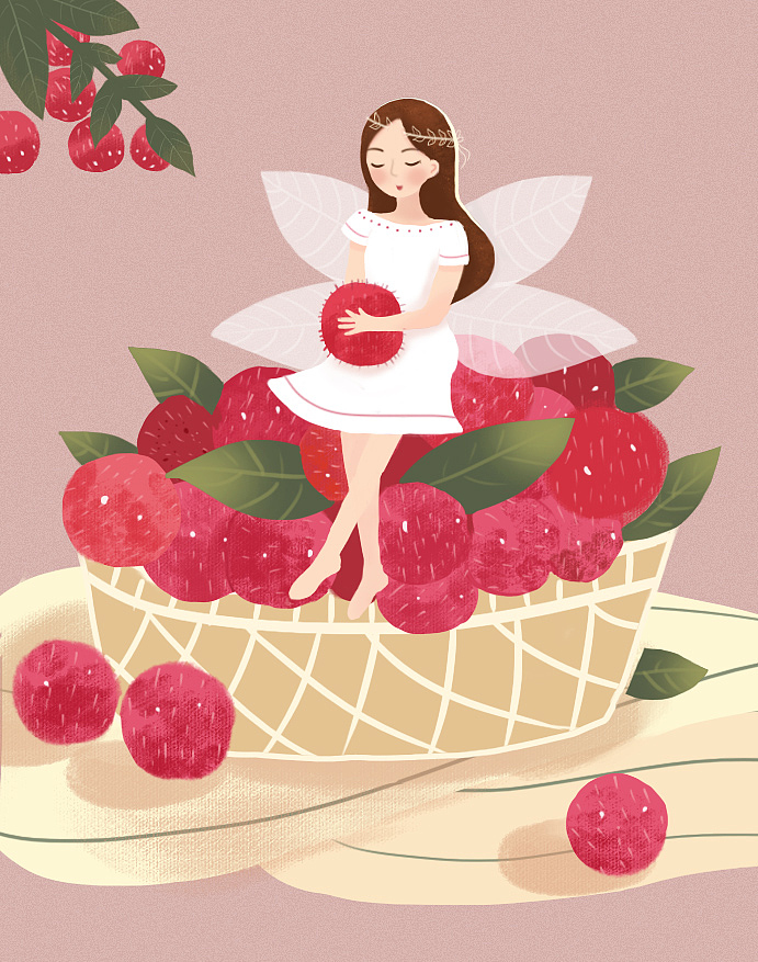 三口一颗盆栽插画~腊八粥插画~大胖子的日常蓝莓临摹感恩节-感恩女孩d